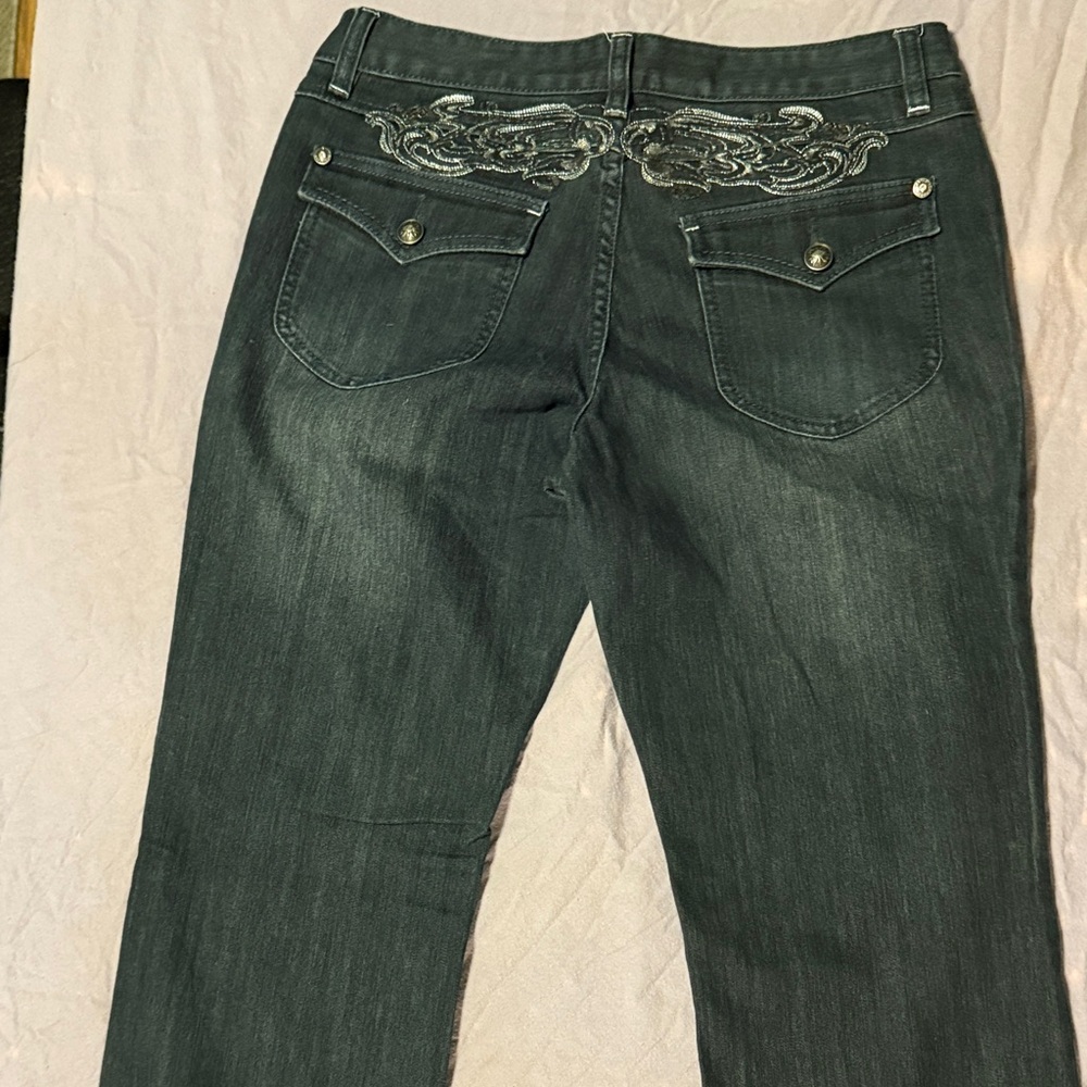 Harley-Davidson Women's 8 Long Denim Boot Cut Jeans with Embroidery